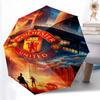 1pz Ombrello Automatico Robusto a 8 Stecche, Ombrello Manchester United Manchester City, Stampato Digitalmente, Ombrello Pieghevole per Uso Esterno in Movimento