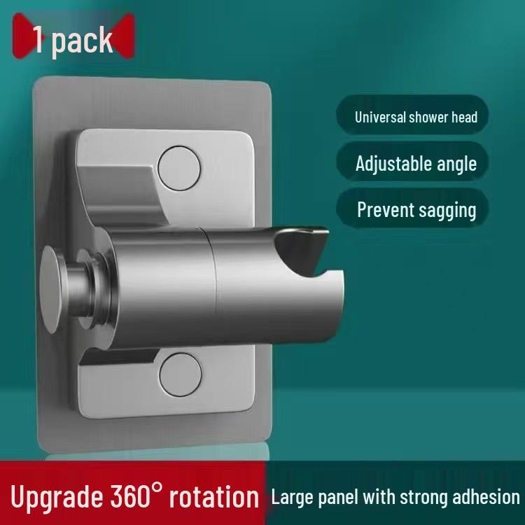 Universal No-Drill Shower Bracket: Handheld Spray Hose Rack with Fixed Exposed Mount