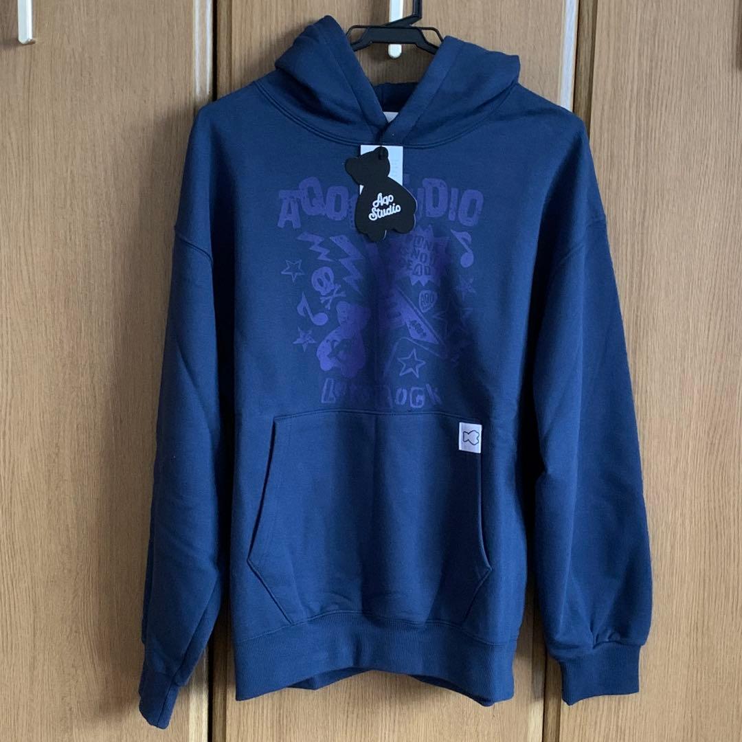 

[USED] AQOSTUDIO navy unisex hoodie