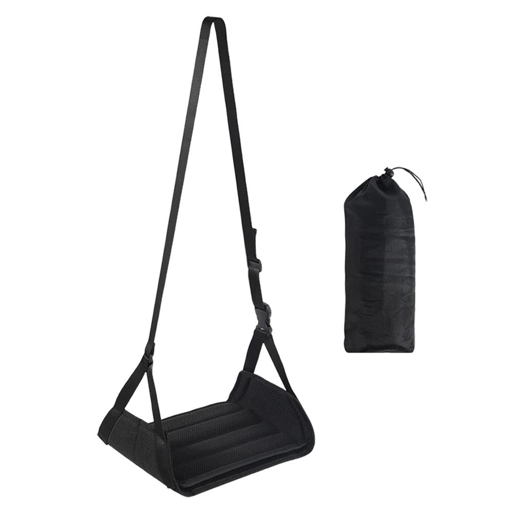 

Portable Airplane Footrest Desk Foot Hammock Foot Sling for Plane Travel Accessories чорний