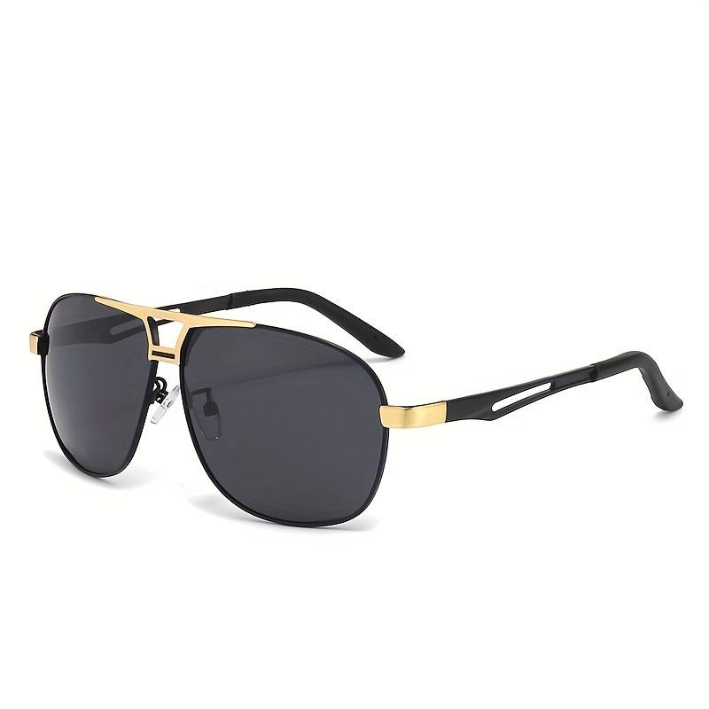 1pc Stylish Men'S Fashion Glasse with Golden Accents Durable Metal Frame for Casual Wear Everyday Fashion Glasses