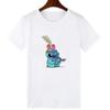 Funny Stitch Maleficent Print Creative T-shirt Summer Short Sleeves Popular Clothes T Shirt Unisex