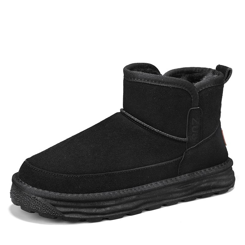 

Men s high-quality snow boots autumn and winter new warm velvet casual cotton boots fashion outdoor non-slip comfort cotton shoe 39