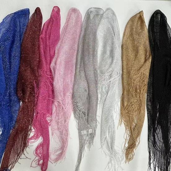 Hip Hop Headscarf Multi-Use Turban Triangle Scarf with Tassel Design Glossy