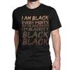 Cross-border European and American Trend Festival Graphic T-shirt Men's and Women's Clothing T-shirt Black I Am Monthly, Men's Short-sleeved T-shirt