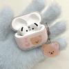 Japan and South Korea Pink Striped English Bear for AirPods 1 /pro1 Earphone Protective Case Cover Second and Third Generation New Models