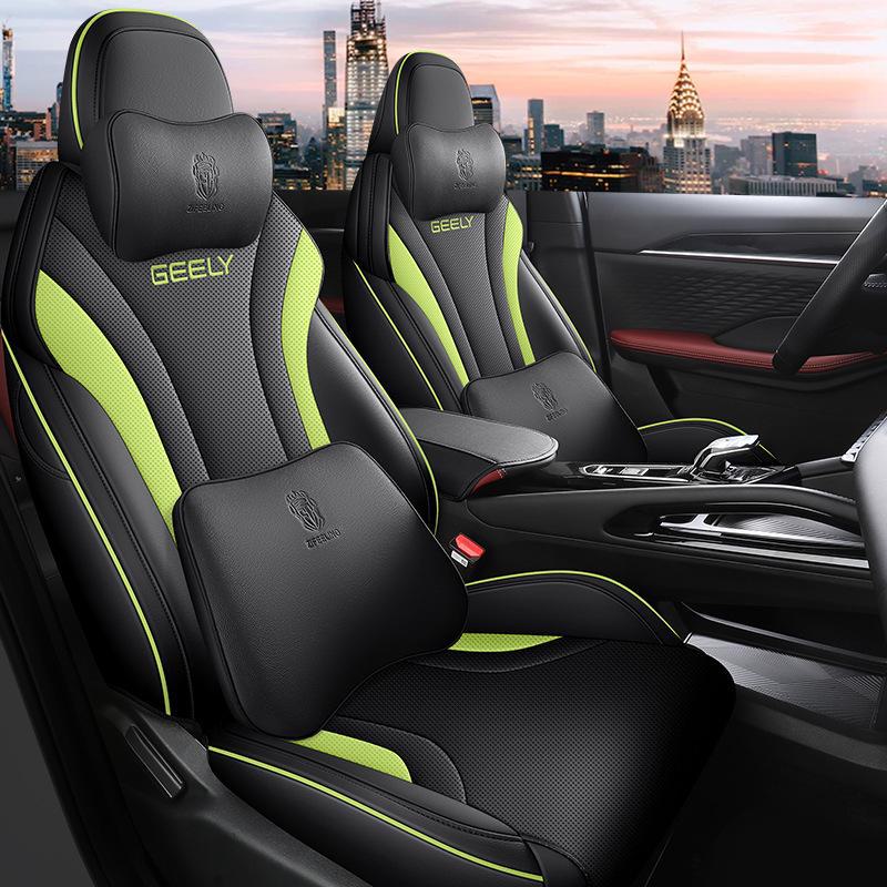 Binyue Cool 2022 Universal Leather Car Seat Covers - Four Seasons, Detachable, Full Surround Design