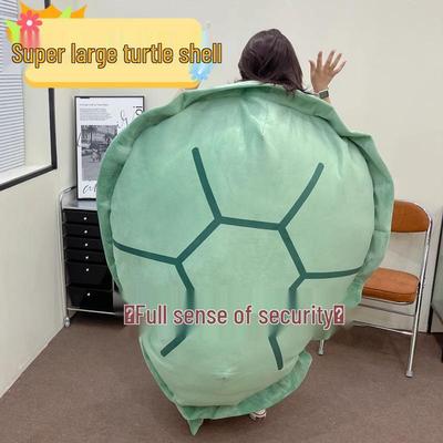 Wearable Turtle Shell Plush Sleeping Bag & Sofa Pillow Toy