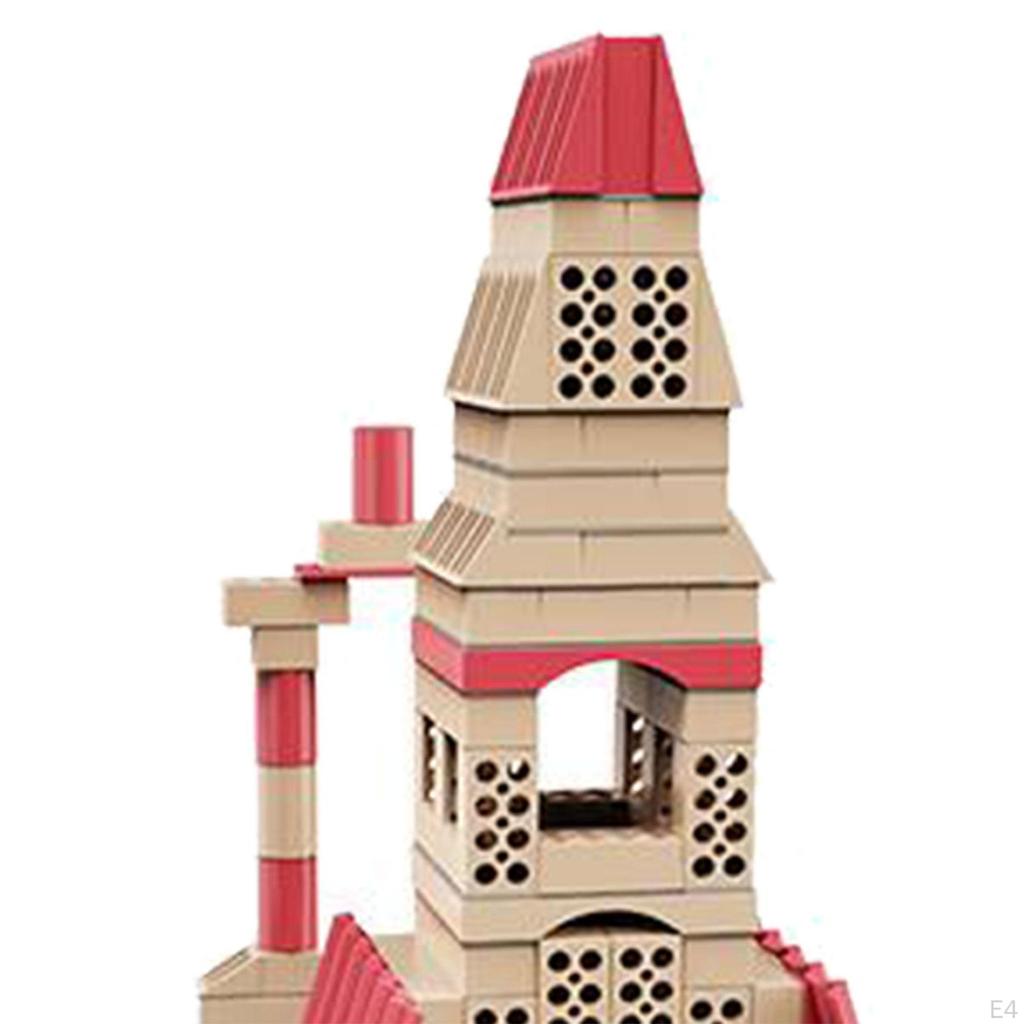Building Bricks Kits DIY Miniature House Pile Up Brick for Toddlers