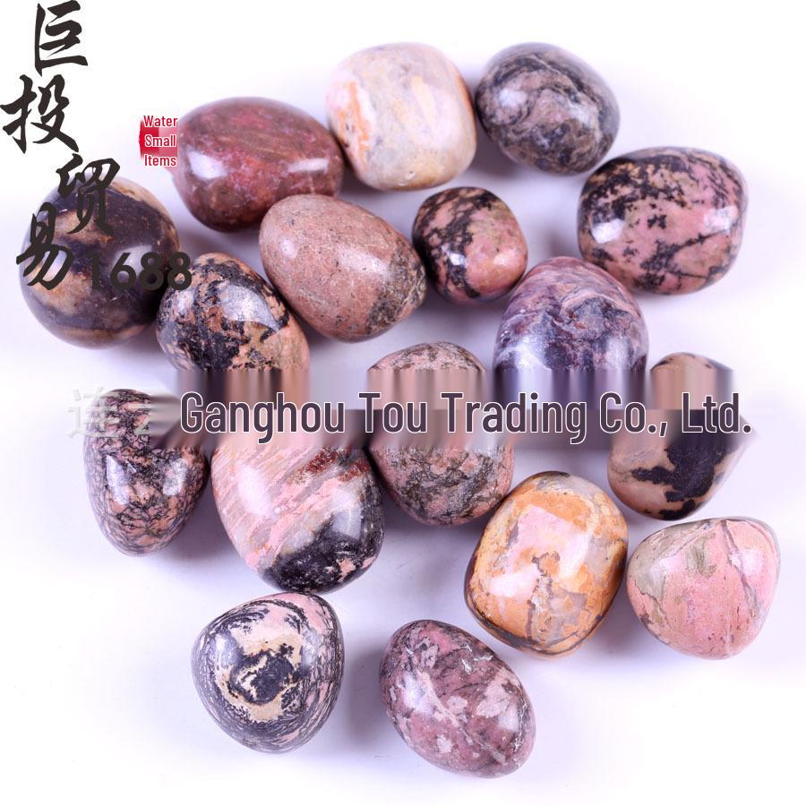 

Natural Rhodonite Tumbled Stones for Gravel, Fish Tanks, and Flower Pot Landscaping