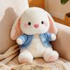 Soft Long Eared Cartoon Bunny Plush Stuffed Toy Adorable Rabbit Dolls Wear A Hoodie Lovely Gift for Girlfriend Valentine's Day