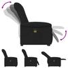 Recliner Chair with Lift Assist Black Fabric