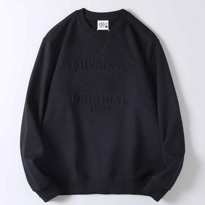 Foreign Trade Surplus Indian 3D Head Letter Print Pullover Sweatshirt Men's Long-Sleeve Casual Loose Crewneck Jacket
