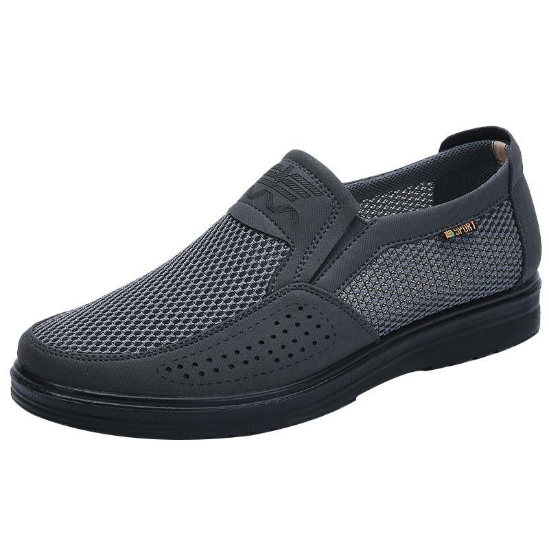 Old Beijing cloth shoes men's breathable casual dad shoes soft sole middle-aged and elderly shoes foot cover men's summer men's shoes large size shoes