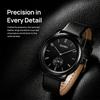 Men's Quartz Watch SKMEI Genuine Leather Calendar Business 1398