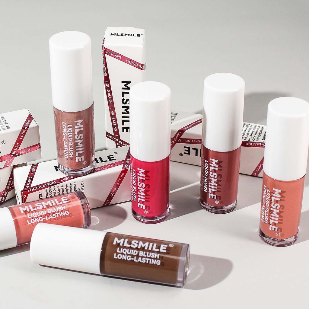 Makeup MLSMILE 6-Color Liquid Blush, Long-Lasting Multifunctional Highlight Grooming Hydrating Concealer Blush