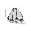 Deployable Crop Cage Tent Black Spring Mesh Cover Plant Metal Stakes Garden
