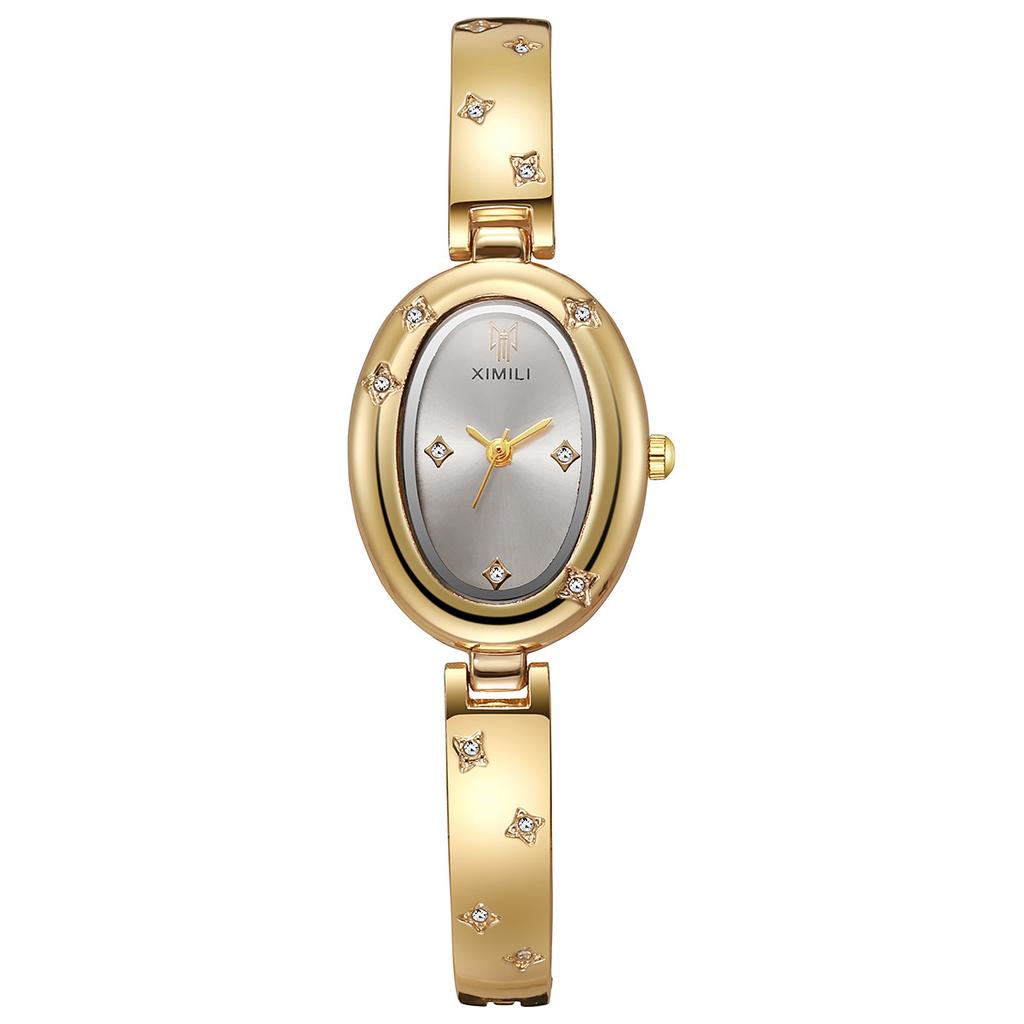Fashion Gold Bracelet Women Watches Ultra Thin Quartz Watch Woman Orologio Clock Oval Dial Ladies Bangle Watches 