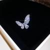 Zircon Butterfly Open Ring Super Immortal Temperament Light Luxury Index Finger Ring Mori Sweet Girl High-end Ring Jewelry