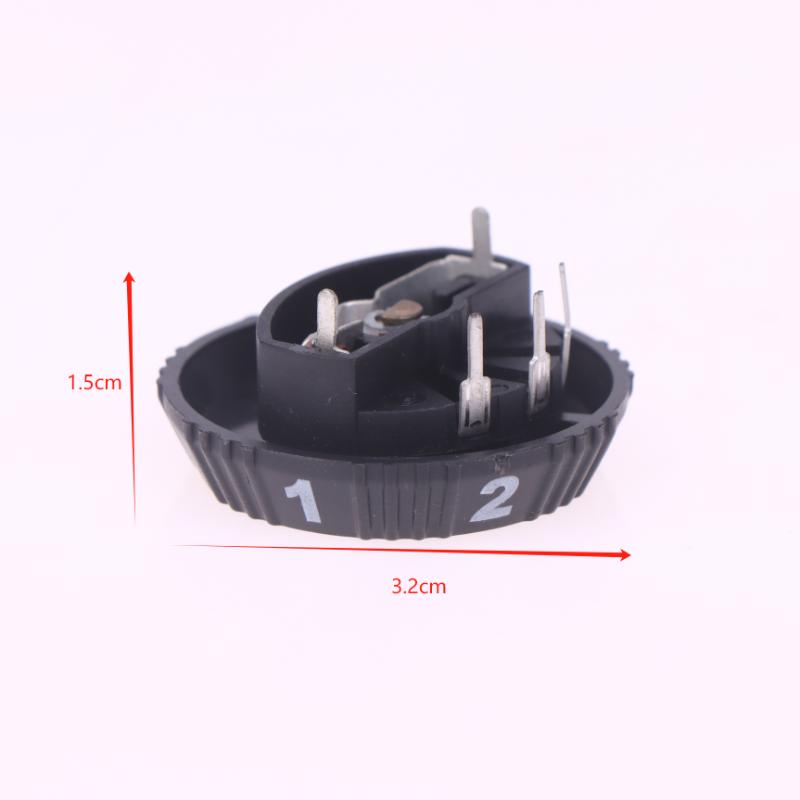 

1Pc WH28-5-B503 Black 1-6 Rotary Potentiometer 50K With Switch One Revolution To 10 Gears