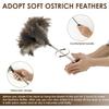 Extendable Ostrich Feather Duster with Nonslip,Handle Retractable Feather Duster for Cleaning Ceiling Fan Pendant Lamp High Ceiling Blinds Furniture