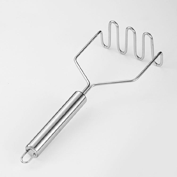 Ergonomic Handle Floral Waved Shape Potato Crusher Nonslip Grip Fruit and Vegetable Press Practical Mashing Tool