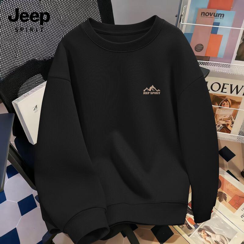 JEEP SPIRIT Men s 2026 Casual Loose-Fit Crewneck Sweatshirt M