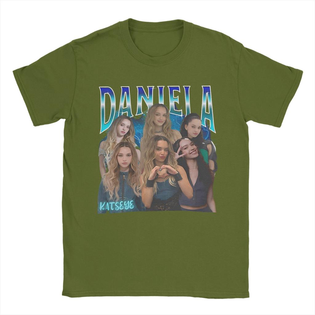 Katseye Daniela Men's T Shirts Novelty Tees Short Sleeve Round Neck T-Shirts 100% Cotton Summer Clothing