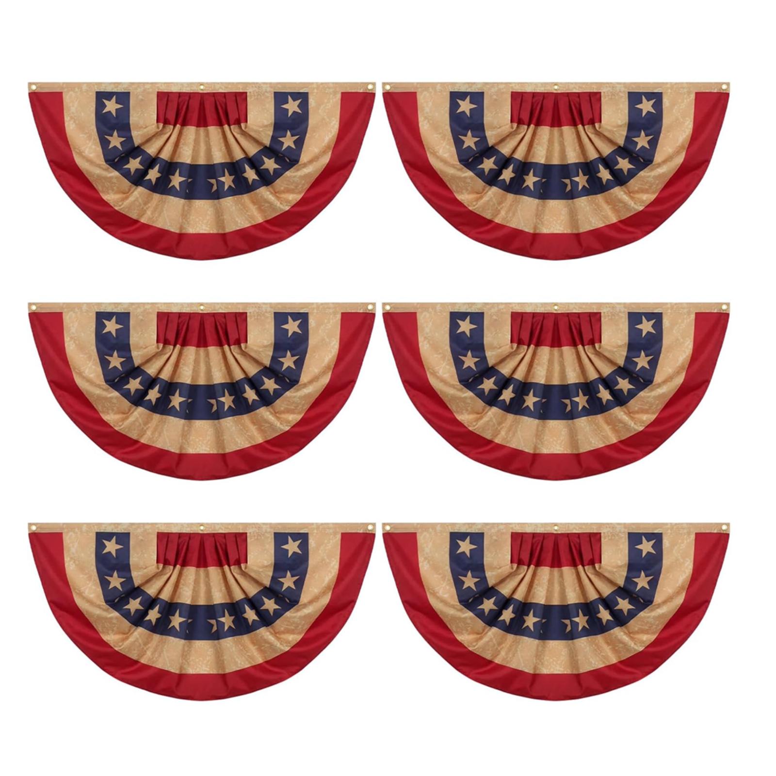 

Independence Day Flag, US Commemorative Hanging Flag, Fan-shaped Flag One Size