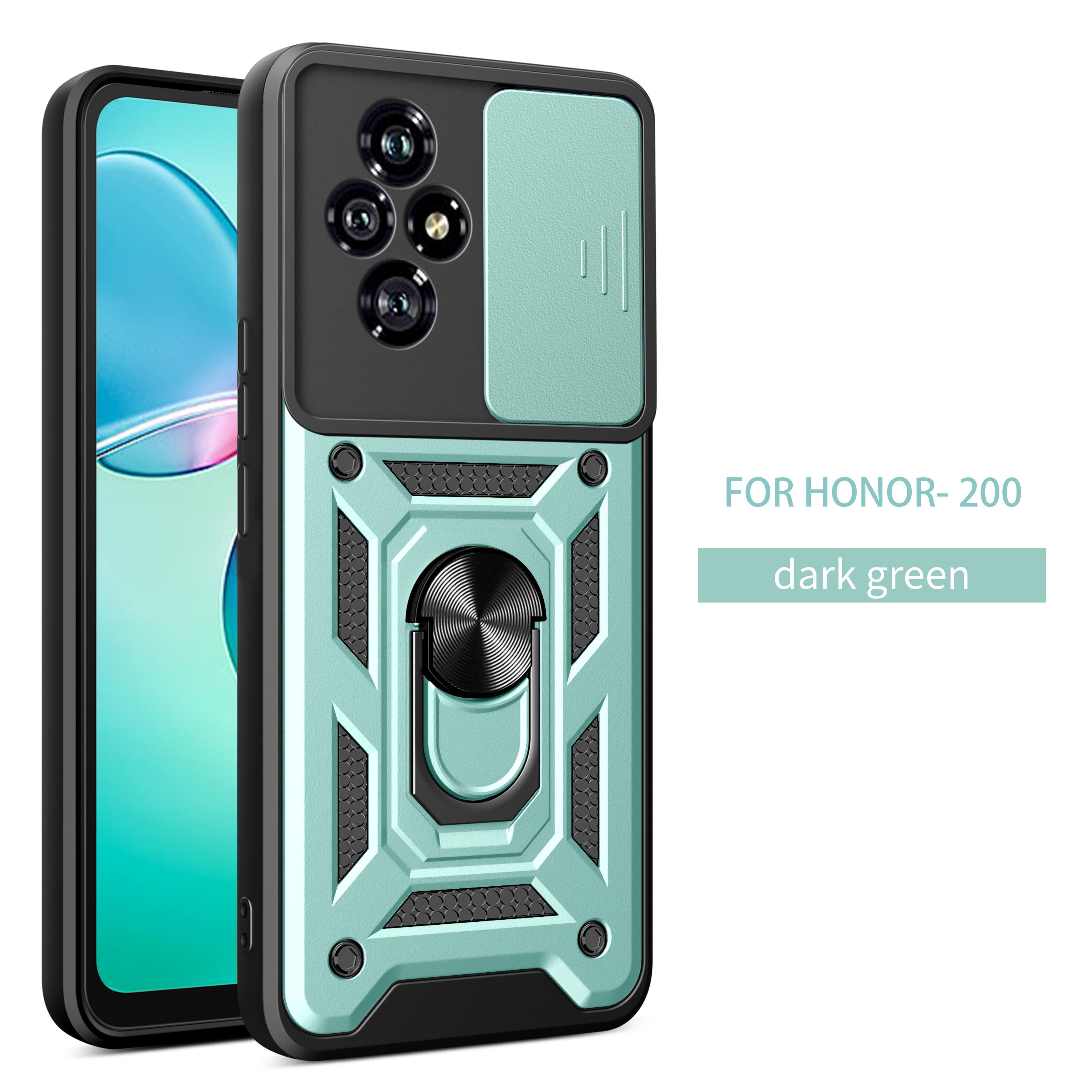 

For Honor 200 lite Case Honor 200 Cover Honor 200 Pro Case Magnetic Ring Holder Armor Phone Case Slide Camera Protect Back Cover Honor 200 Lite
