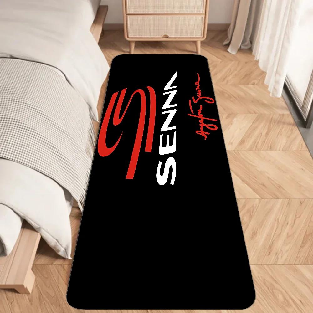 

Ayrton Senna logo Floor Mat Graphic Printed Flannel Doormats for Bathroom Kitchen Entrance Carpet Home Decor 40x60cm