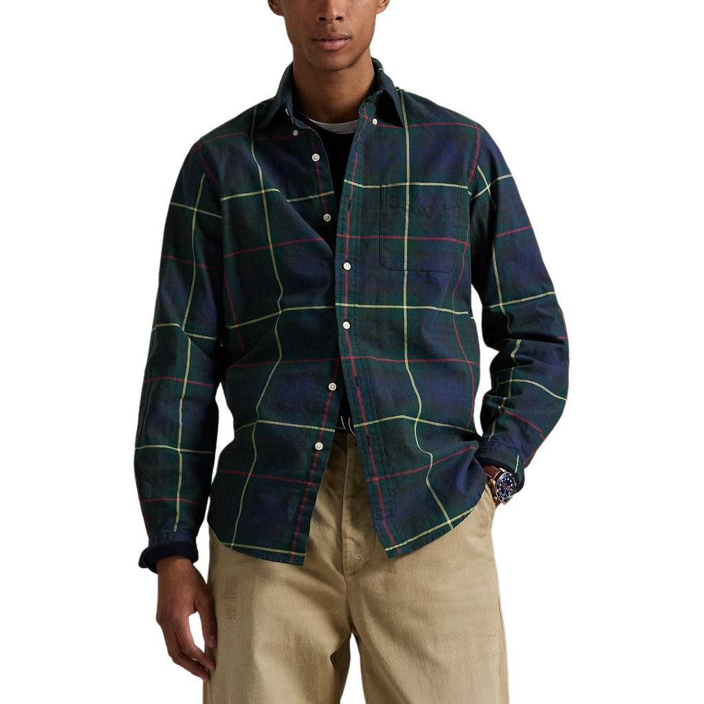 Polo Ralph Lauren Plaid Button Oxford Long Sleeve Shirt Men shirts 710966427-008