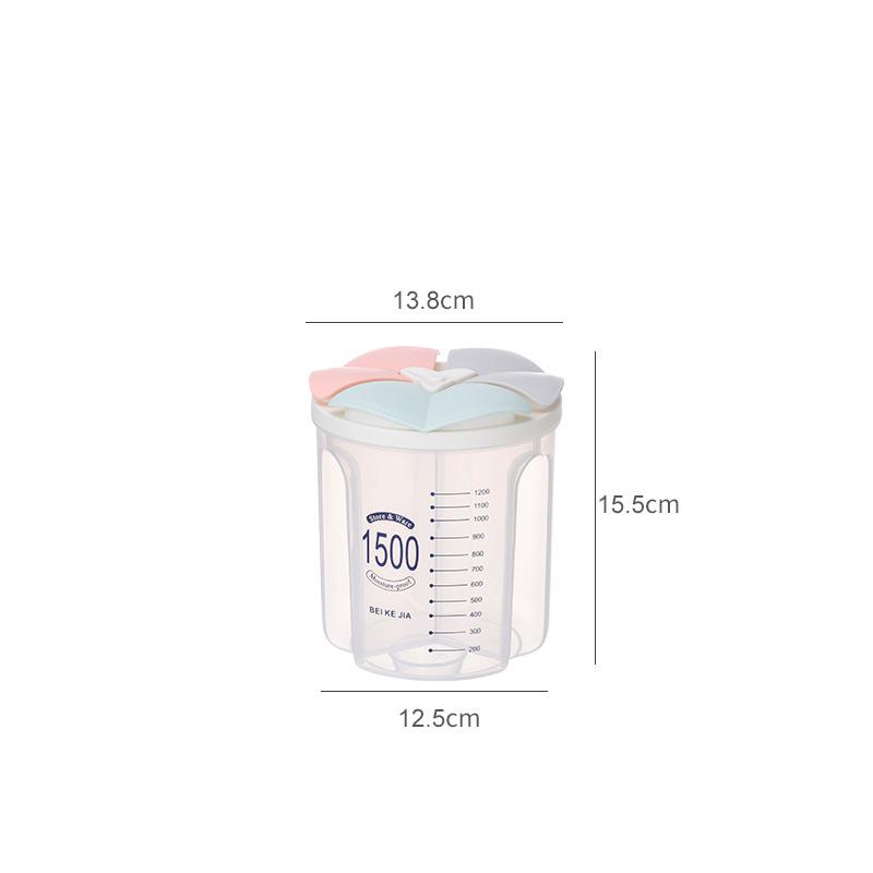 

Кухонный контейнер для хранения продуктов Контейнер для хранения Зерновой резервуар с перегородками Диспенсер для разделения зерна Прозрачный контейнер для хранения