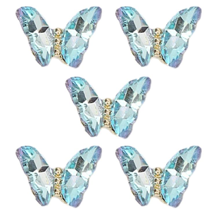 

1Bag Butterfly Nail Embellishments 3D Rhinestones Nail Charms Nail Accessories