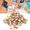 Flower Buttons Retro Rich   Vivid Colors   Wood Wide Application Craft Buttons for Clothing Bag