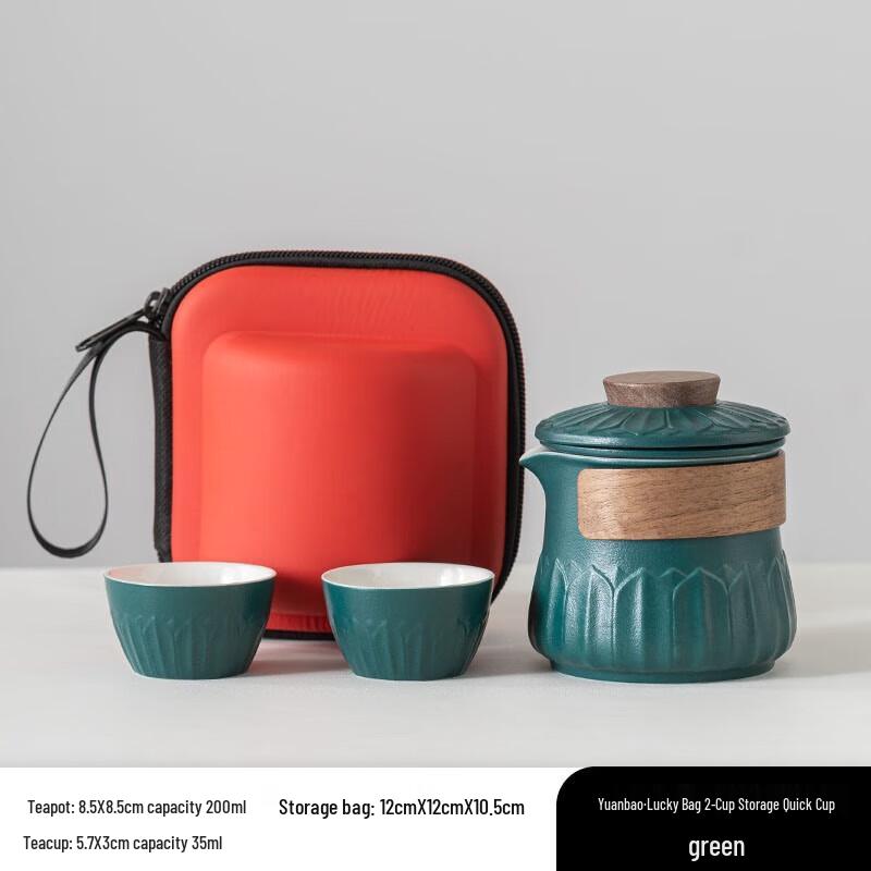 Hongyu Yuanbao Fortune Bag Portable Tea Set