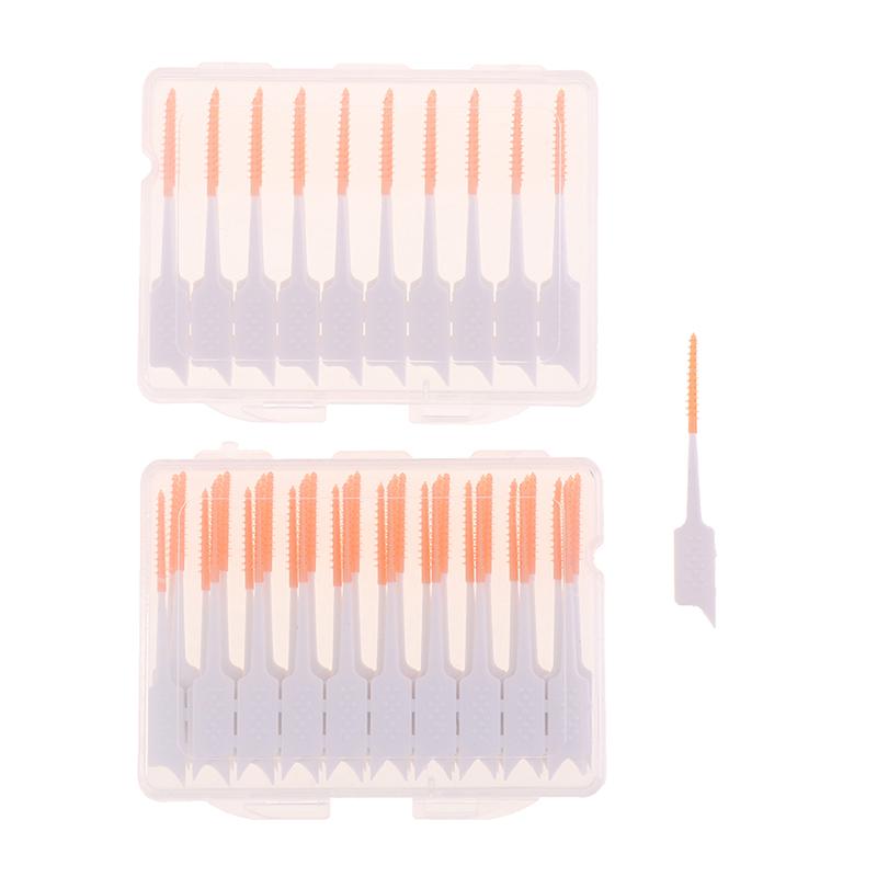 20/40Pcs Interdental Brush Cleaning Between Teeth Oral Care Toothpick Dental Tool Floss Orthodontic Oral Dental Hygiene Tool