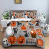 Skull Halloween Bats Bedding Set Boys Girls Twin Queen Size Duvet Cover Pillowcase Bed Boys Adult Home Textileextile