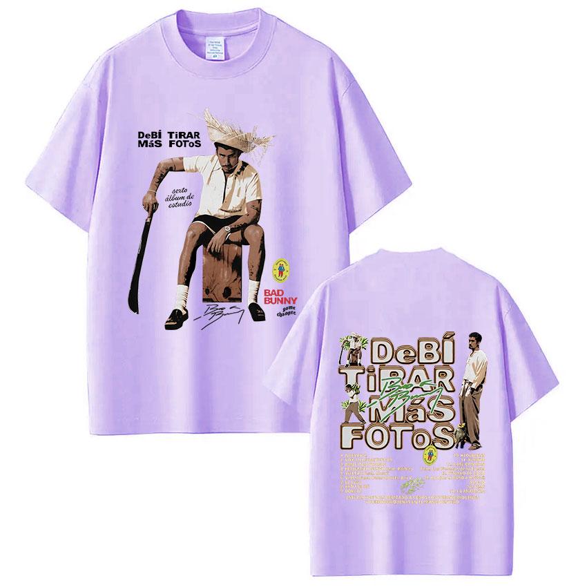 ZX Rapper Bad Bunny Debi Tirar Mas Fotos DTMF Tshirt Men Women Clothing Fashion Hip Hop Short Sleeve Tshirts Harajuku Streetwear