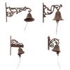 Cast Iron Dinner Bell Simple Wall Mount Metal Door Bell Home Garden Porch Patio Farm Yard Cabin Craft Decoration Retro