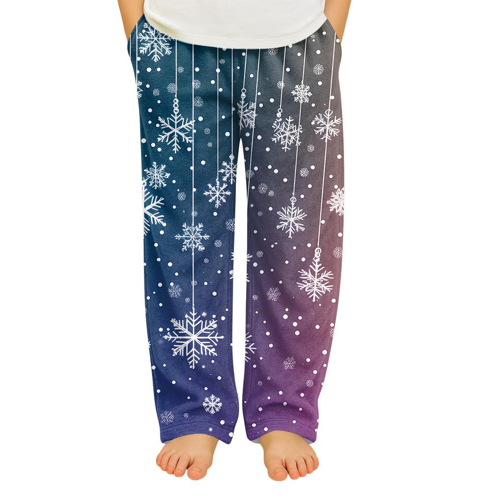 Kinder Weiche Bequeme Pyjamahose Lässig Weihnachtsprint Haushose