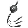 XMVPW1 For BMW Hot 2025 Car 3 In 1 Fast Scalable Charger USB Type-C Ports Data Cable For BMW X1 X2 X3 X5 X4 X6 X7 E46 E90 G30 G20 G32 G