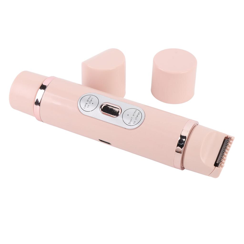 2 In 1 Pubic Hair Trimmer for Women Dual Head Female Body Hair Trimmer Type C Charging Electric Lady Clipper for Legs Underarm Lip Bikini Hair