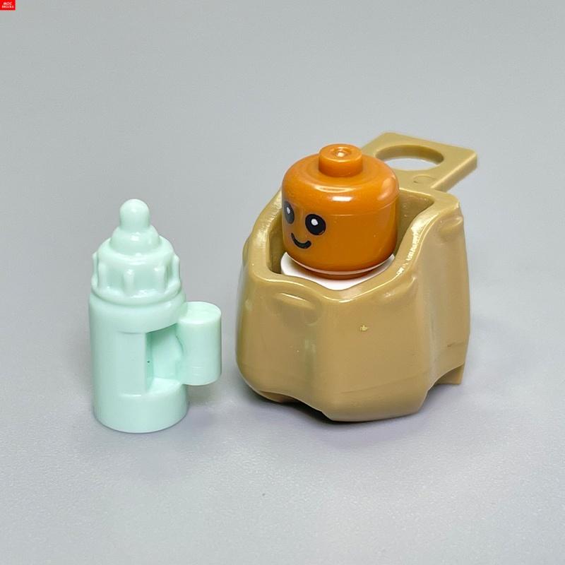 Non-Toxic Set Moc Bricks Pannier Pack Baby Head Milk Bottle Educational Building Block Figure Toys Children Xmas Gifts