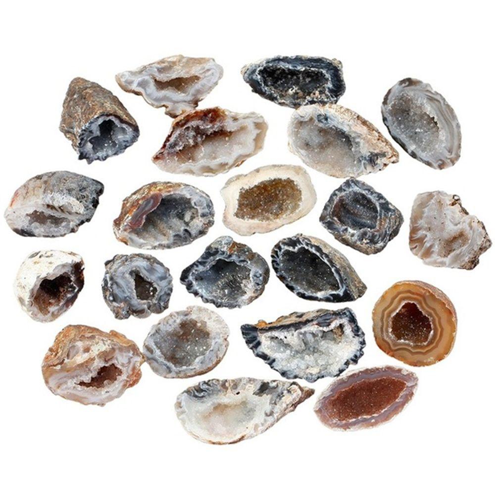 Irregular Shape Natural Agate Geodes Mineral Ore Crystal Cluster Healing Stones Drusy Quartz Slice Collectible Specimen DIY Gift