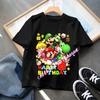 Cartoon Super Marios Children Birthday Number TShirt Clothes Party Figure Print Boys BabyTShirt Blue Short Sleeve Tops Tee Gift