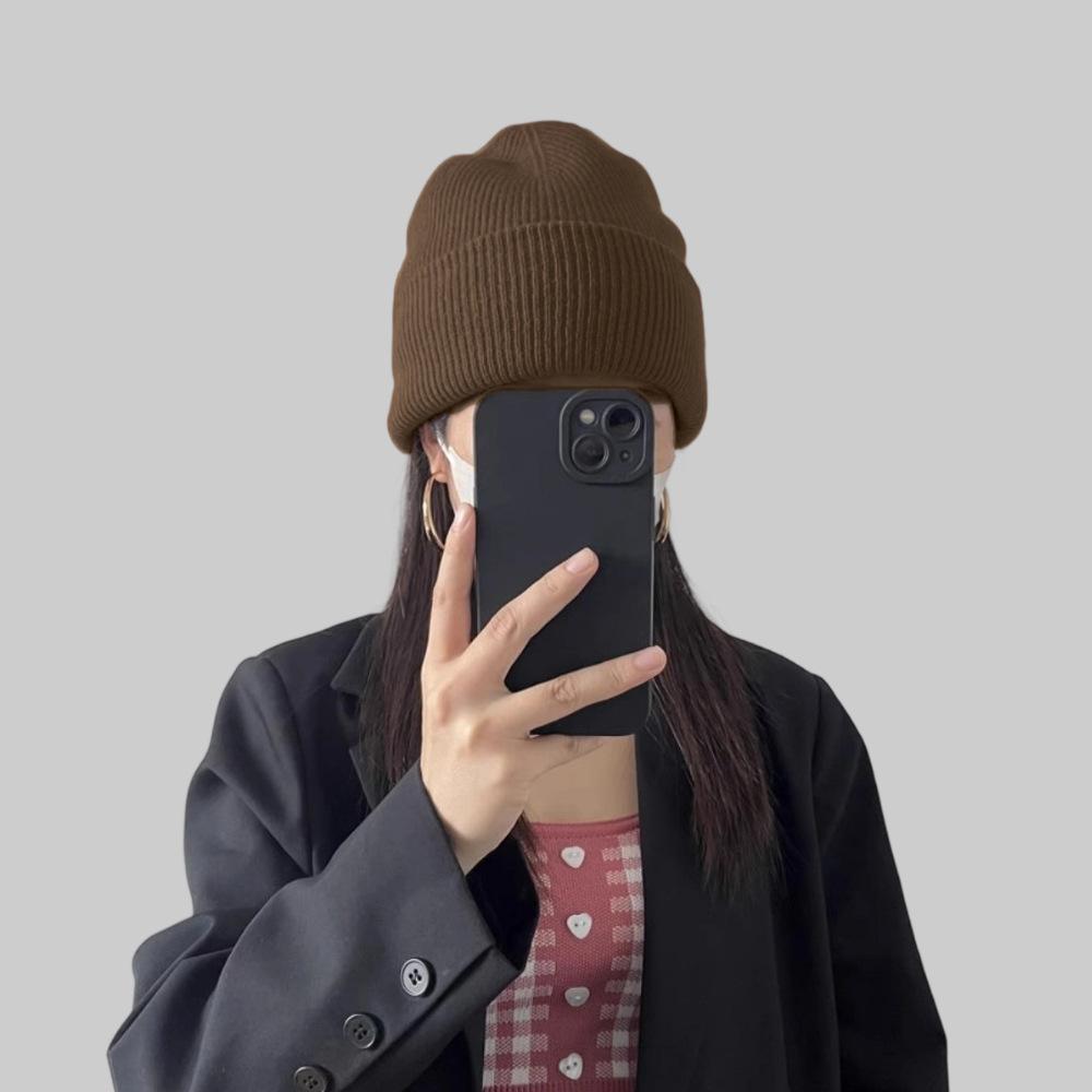 Women's Wool Hat Warmth and Ear Protection Knit Hat  Big Head  Small Face