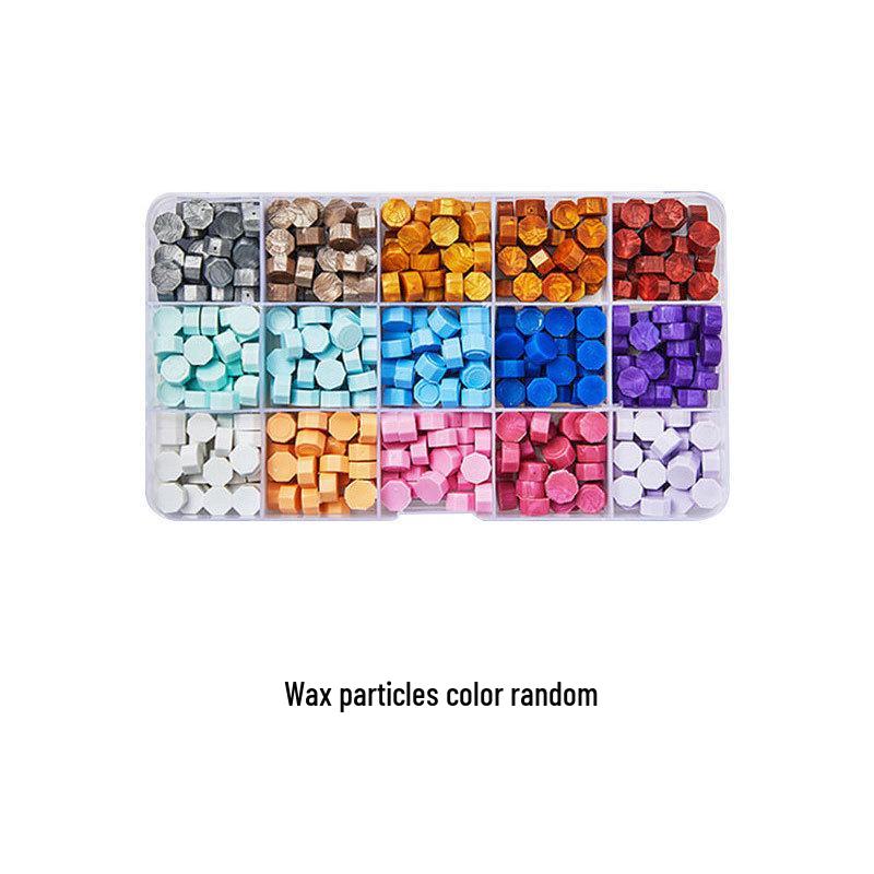 Complete Wax Seal Set with Accessories: Wax Beads, Wax Seal Spoon, Furnace, and Stamp Head