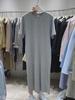 Women's Mid-Length Short Sleeve T-Shirt Dress, 2022 Korean Chic, Loose Casual Solid Color Style.
