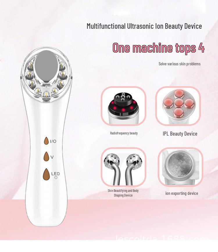 Ultrasonic Iontophoresis & Vibrating Light Therapy Skin Rejuvenation Device